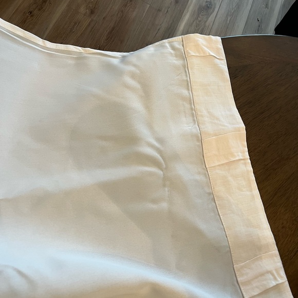 Quince linen room darkening curtains panels in white - Picture 3 of 5